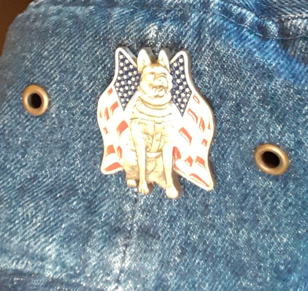 Customer photo review of K-9 Veteran Pin