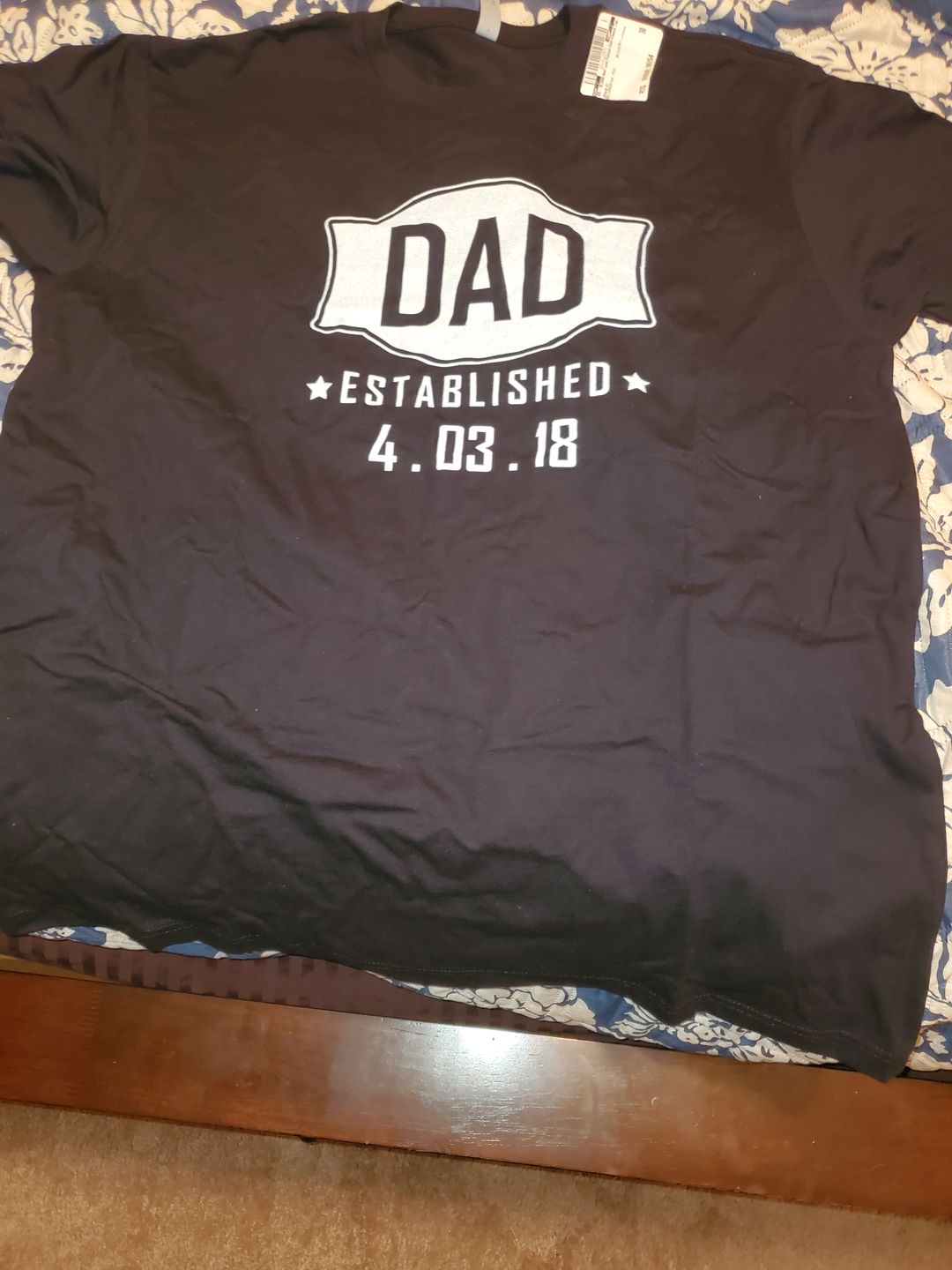 Customer photo review of Dad Established (CUSTOM) Premium Tee