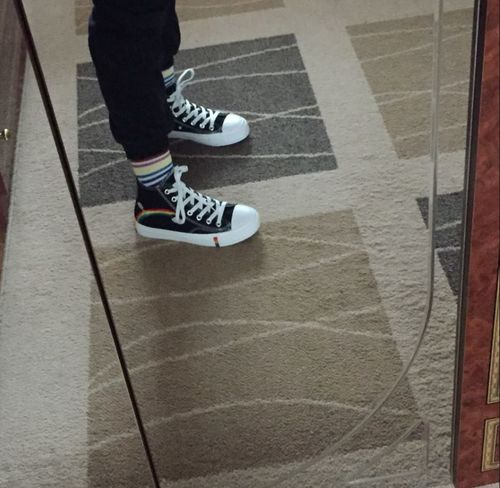 Customer photo review of Japanese Style Kawaii Rainbow Shoes