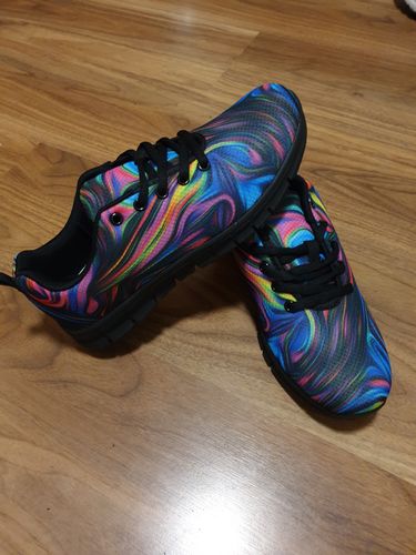 Customer photo review of Psychedelic Art Handcrafted Sneakers