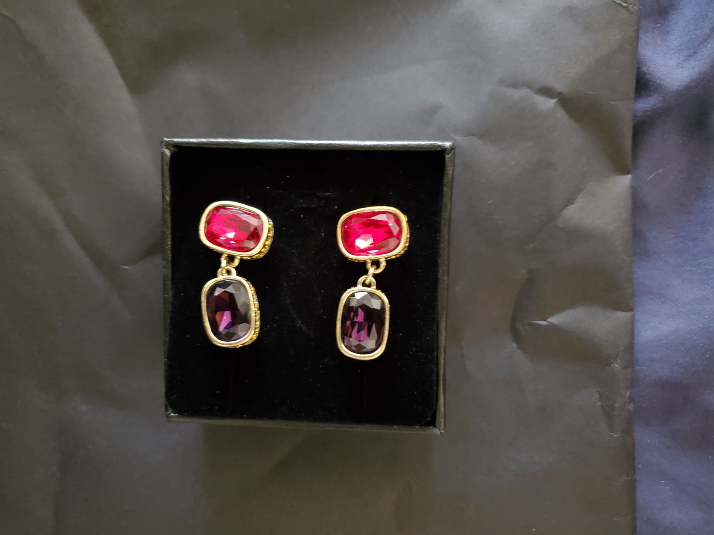 Customer photo review of HEIDI DAUS® "Double Play" Crystal Drop Earrings