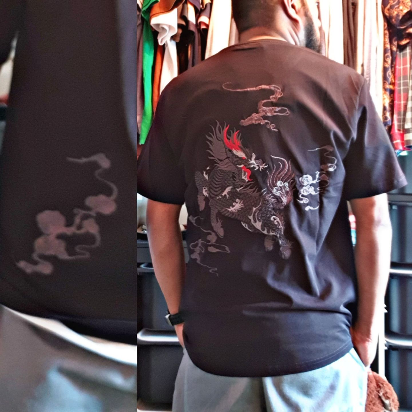 Customer photo review of The Kirin Embroidered Sukajan T-shirt
