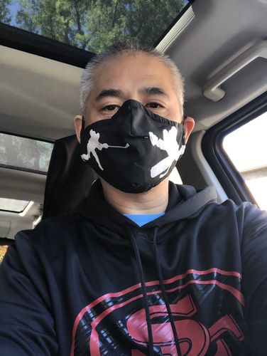 Customer photo review of Hockey Shooter Face Mask