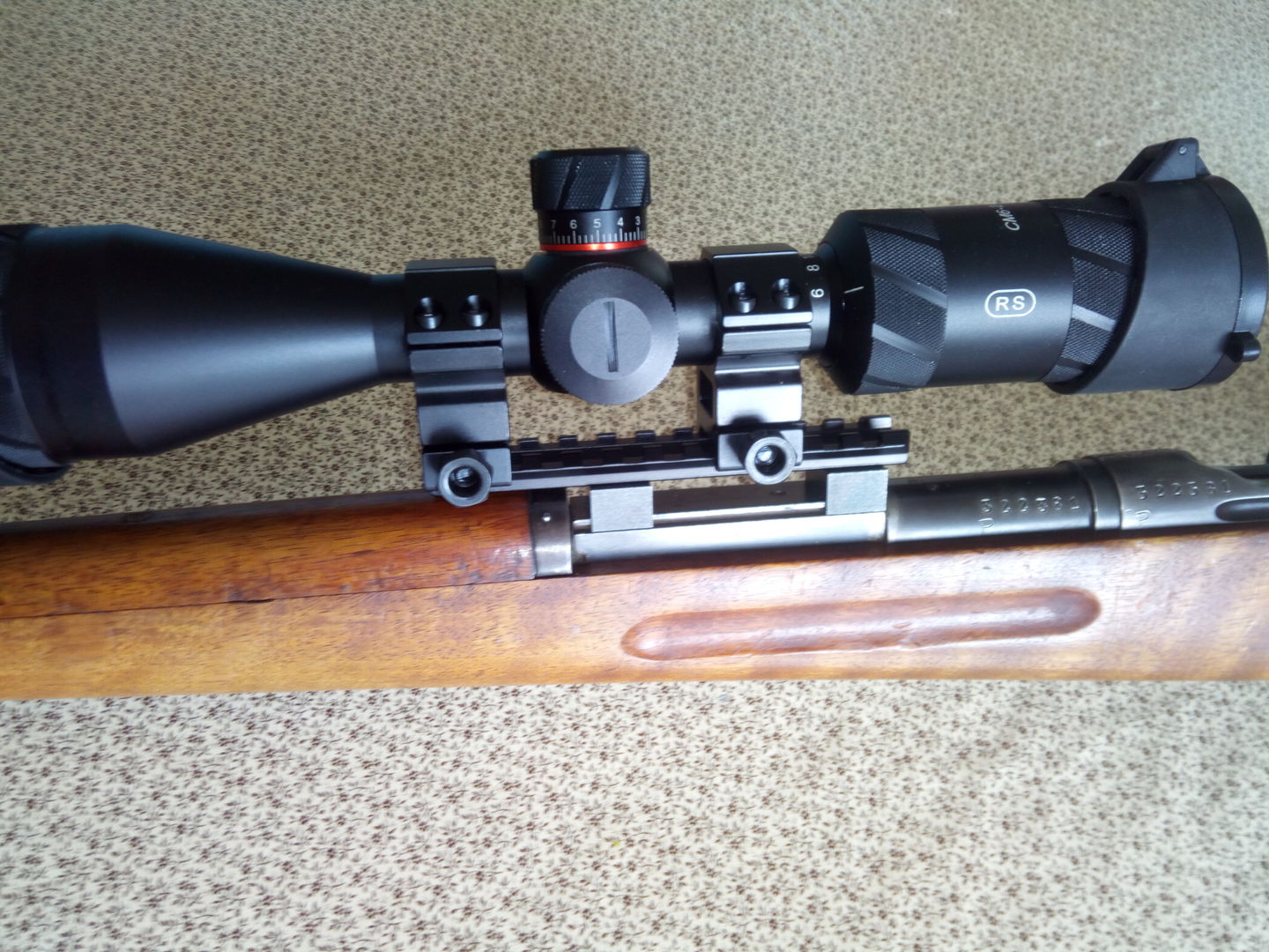 Customer photo review of Swiss Schmidt–Rubin 1911, K11, 96/11 NDT Scout Mount for Long Eye Relief Scopes