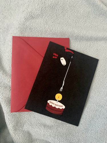 Customer photo review of Ninja Birthday Handcrafted Card