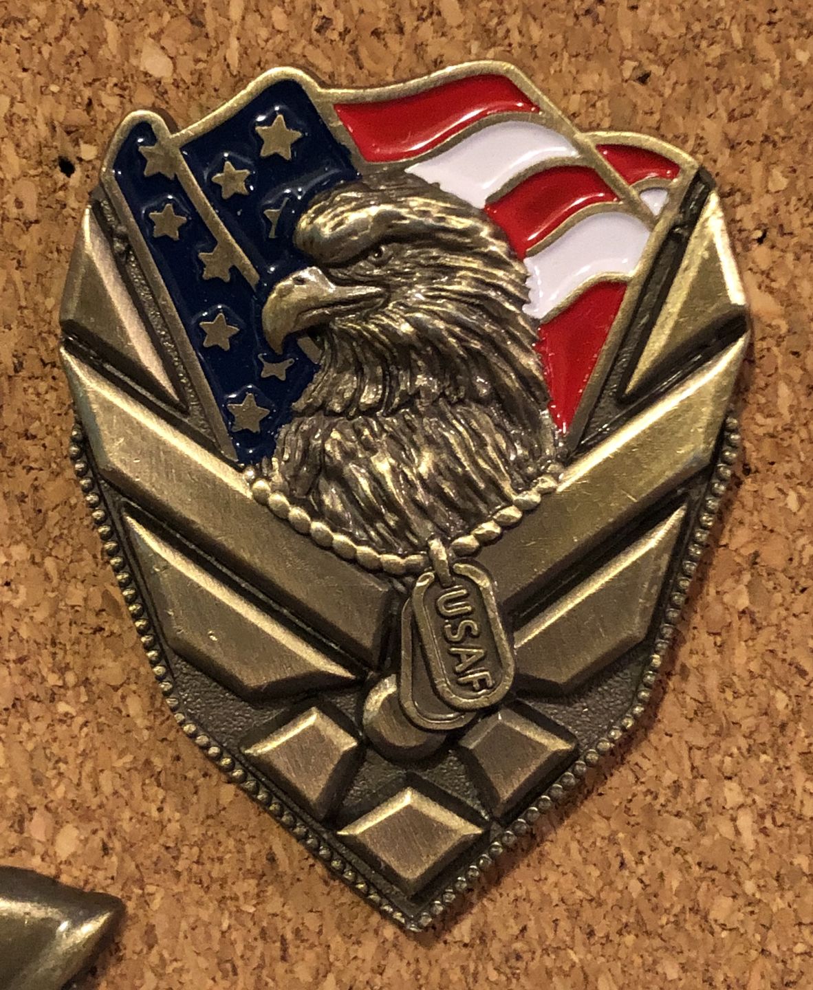 Customer photo review of US Air Force Veteran Pin