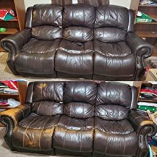 Customer photo review of Optimum Leather Restoration