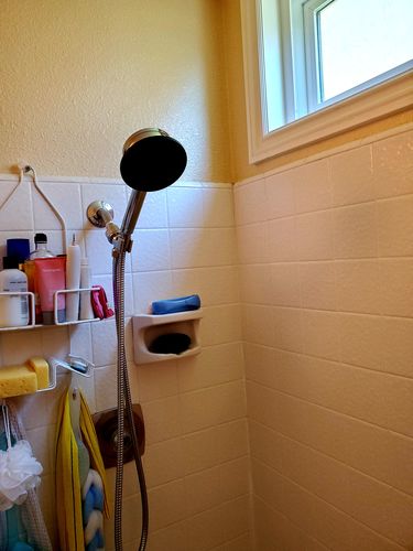Customer photo review of NEMO Hand Held Shower Head with Hose and Holder | Best High Pressure Showerhead, 2.5 GPM
