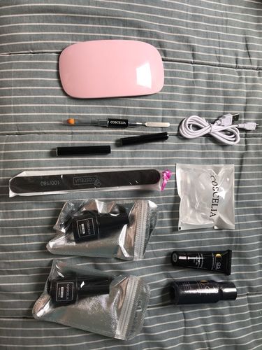 Customer photo review of Poly Gel Varnish Nail Kit