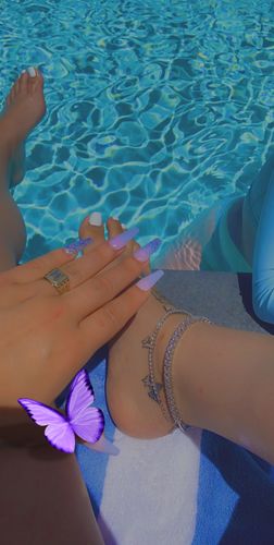 Customer photo review of Butterfly anklet