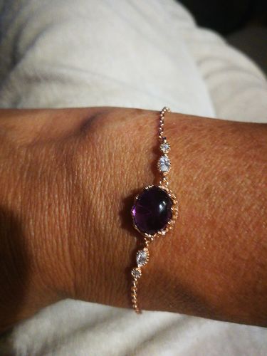 Customer photo review of Echtes amethystarmband