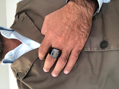 Customer photo review of SQUARE BLACK RING