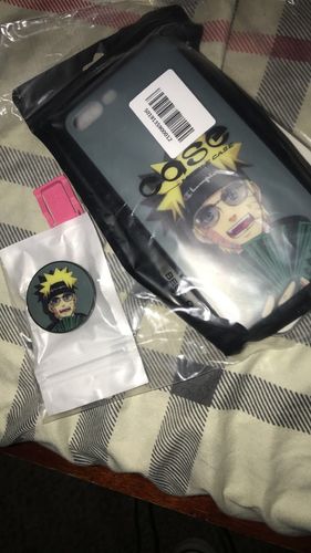 Customer photo review of Gift PopSockets Naruto Glass Phone Case