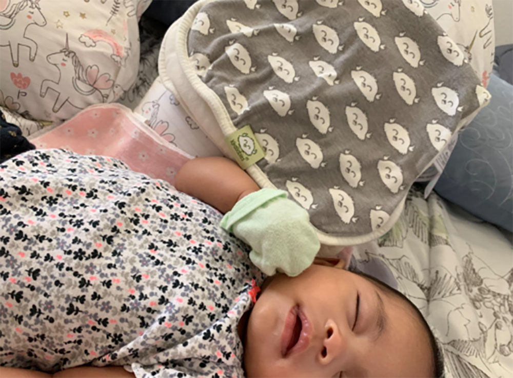 Customer photo review of Organic Baby Burp Cloths
