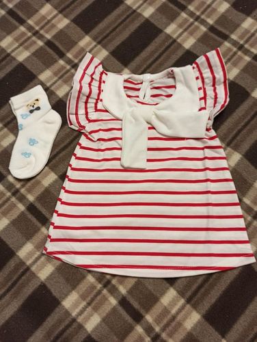 Customer photo review of Sleeveless Big Bow Cute Multi colour Summer New Girl Dress