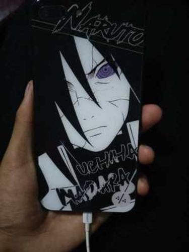 Customer photo review of Naruto Characters Sketch Tempered Glass Phone Case