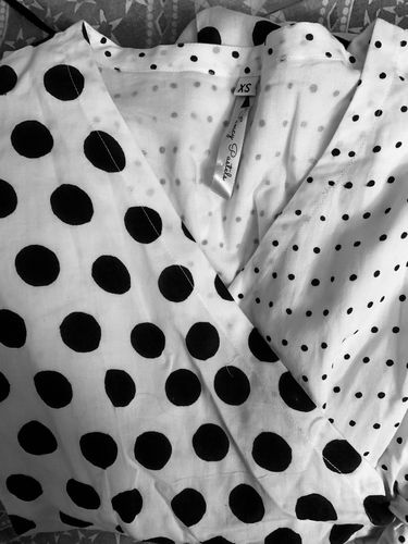 Customer photo review of Alizeh Polka Midi Dress