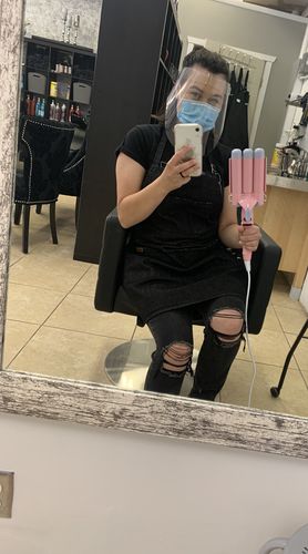Customer photo review of Mermade Hair Waver - Pink - 32mm