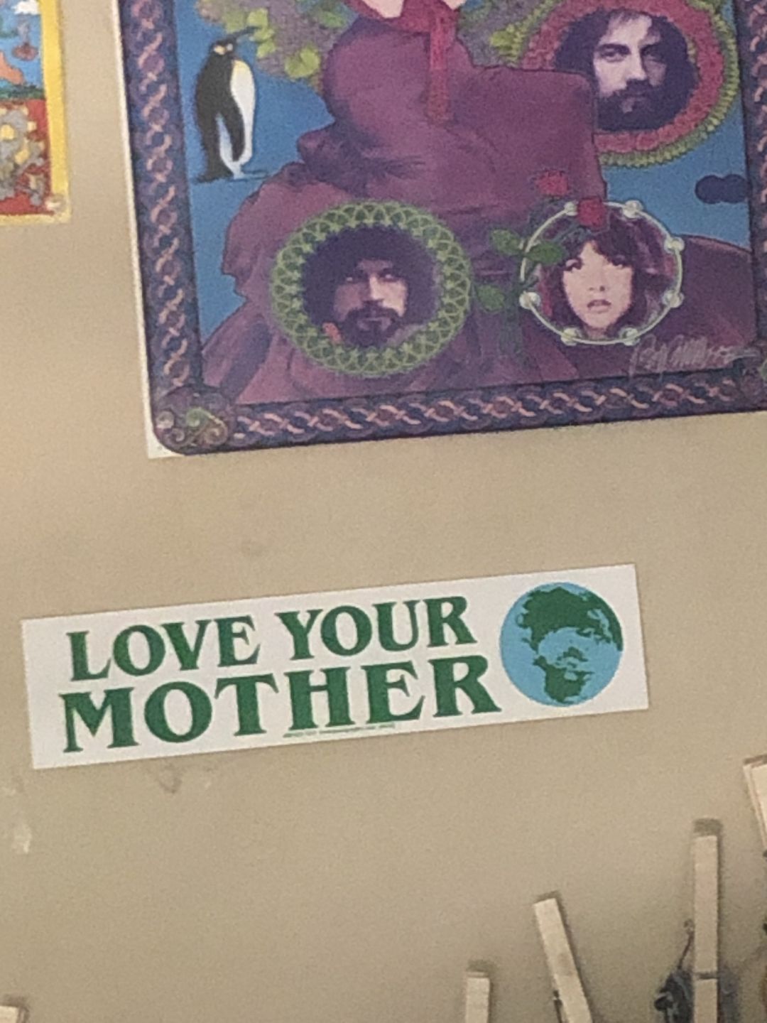Customer photo review of Love Your Mother Bumper Sticker