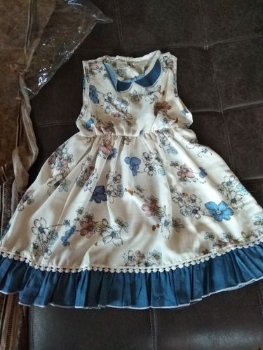 Customer photo review of Pudcoco Girl Dress 6M-5Y UK Kids Baby Girls Princess Dress Casual