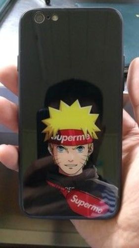 Customer photo review of Stylish Naruto Kakashi Itachi Tempered Glass Phone Case
