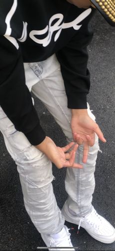 Customer photo review of Moto Knee Skinny Fit Denim Antique Bleach (BOM4652D)