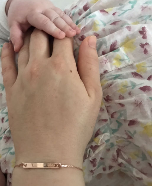 Customer photo review of Personalisiertes Armband mit Gravur länglich aus 925 Sterling Silber