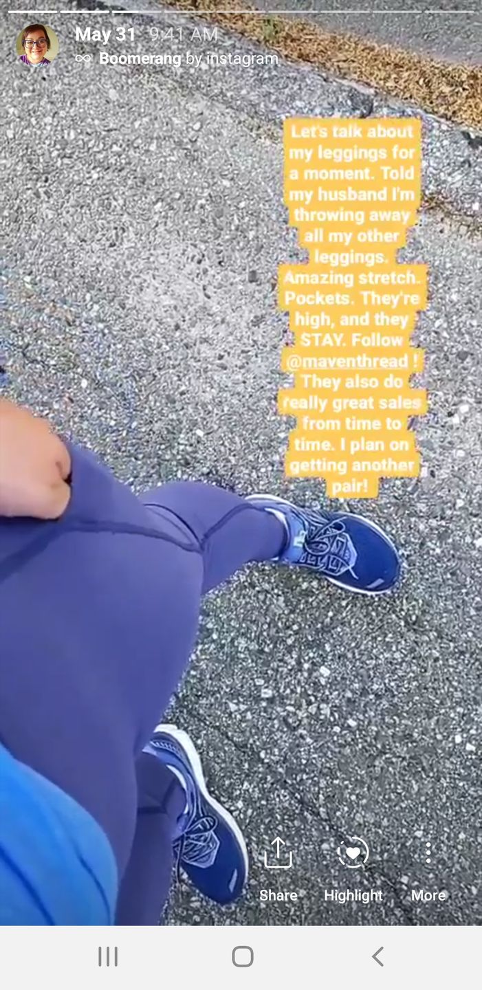 Customer photo review of Focus Exercise Pants - Storm Blue | MT LUXE