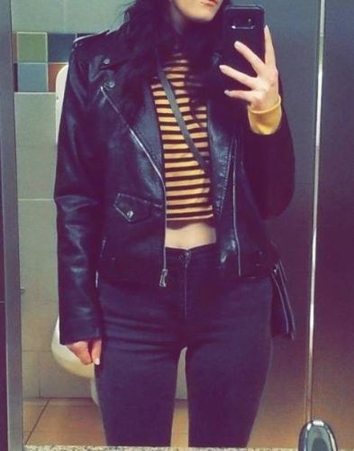 Customer photo review of Melania Leather Jacket