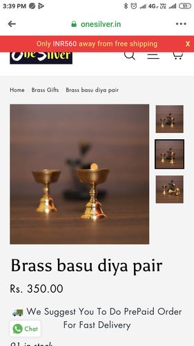Customer photo review of Panchamukhi Deepa Small Pair