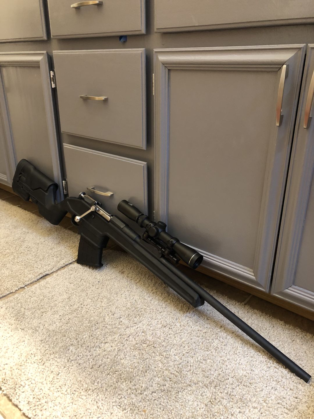 Customer photo review of Mosin Nagant thread on bent bolt handle - stainless steel