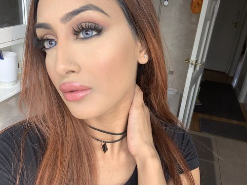 Customer photo review of Pro Crystal Gray Prescription Colored Contact Lenses