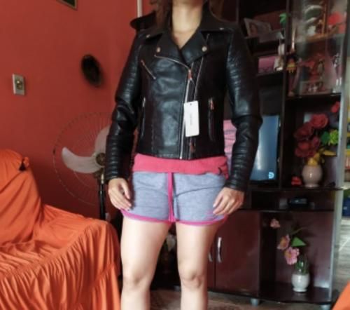 Customer photo review of Scarlet Leather Jacket