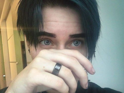 Customer photo review of Pro Crystal Gray Prescription Colored Contact Lenses