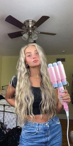 Customer photo review of Mermade Hair Waver - Pink - 32mm