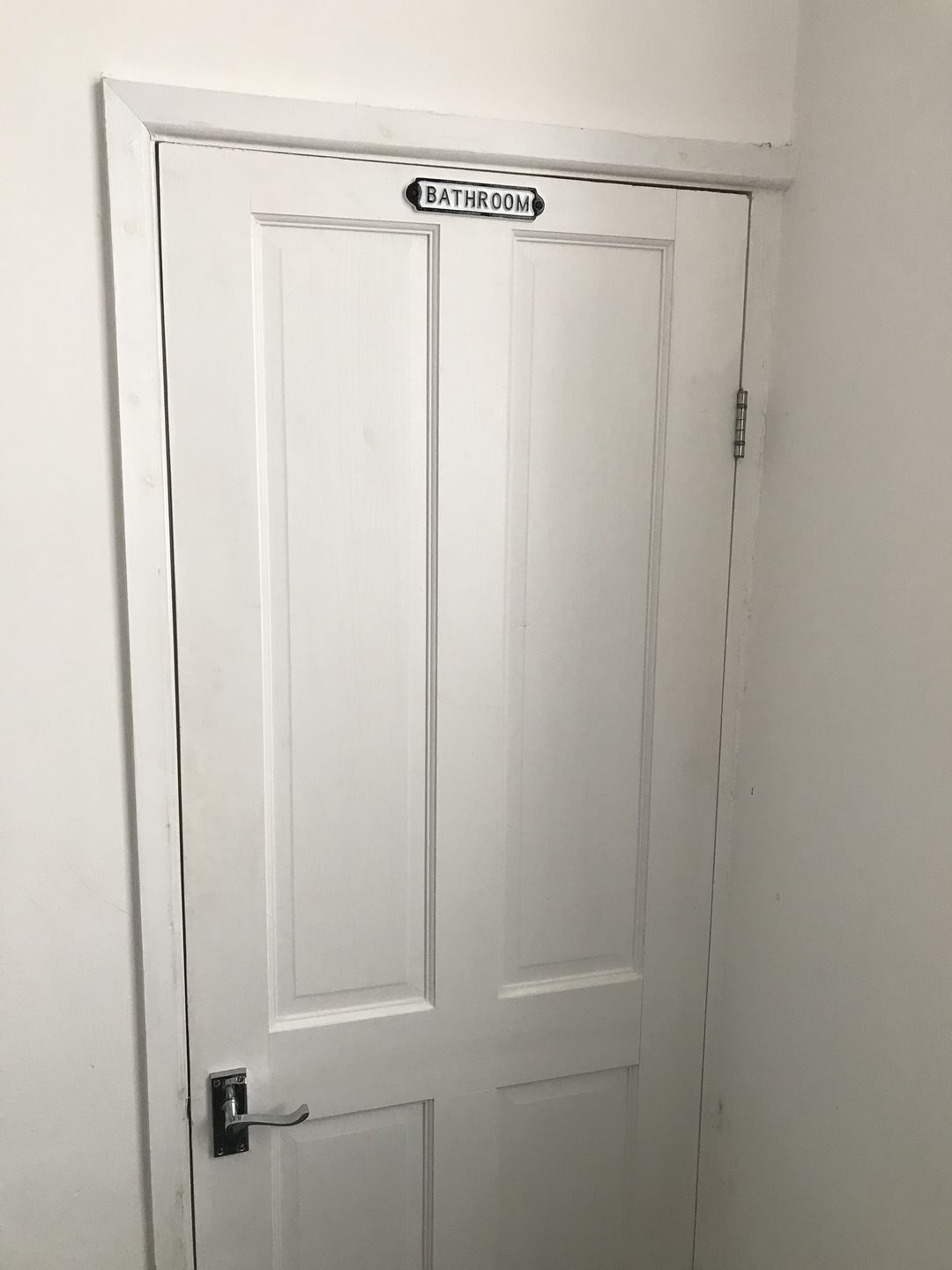 Customer photo review of Bathroom Door Sign