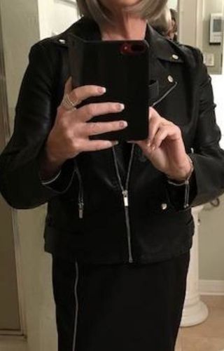 Customer photo review of Luna Leather Jacket