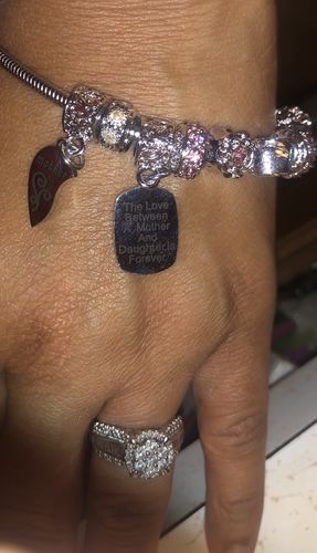 Customer photo review of Mother Daughter Eternal Love Bracelets