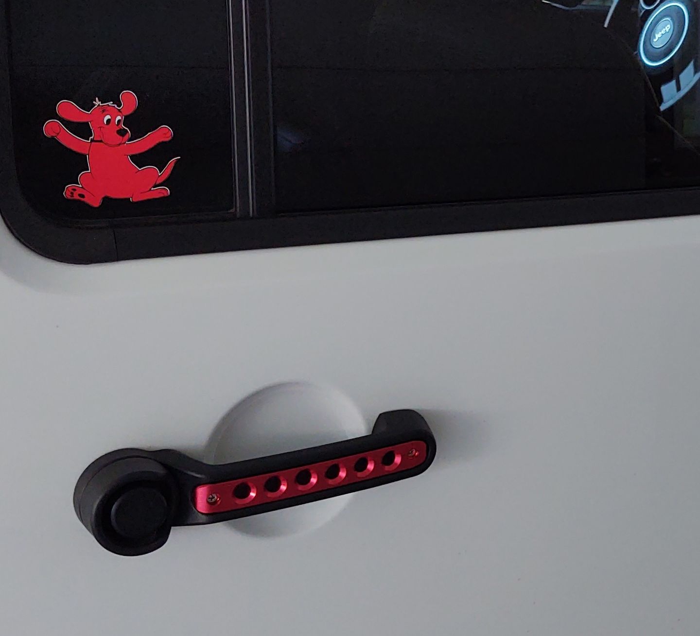 Customer photo review of Aluminum Door Grab Handle Inserts Cover 4 Door (11-18 Jeep Wrangler JK/ JKU)