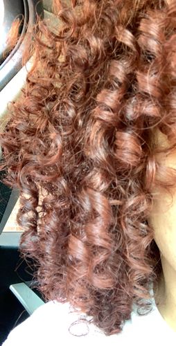 Customer photo review of Hair Growth Serum for Curly Hair with Organic Hemp Seed Oil and Watermelon Fragrance