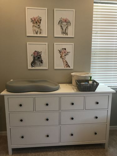 Customer photo review of Flower Crown Animals Canvas Prints