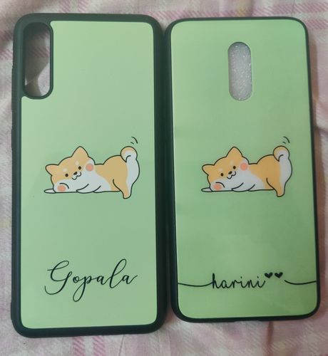 Customer photo review of Cartoon Glass Phone Case