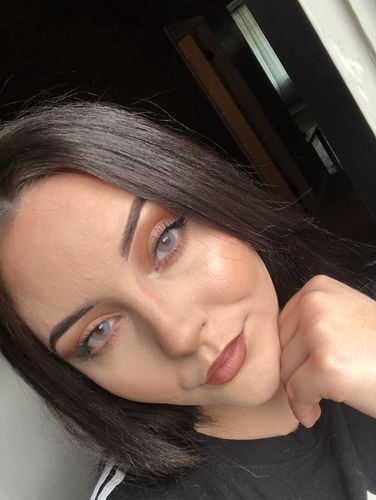 Customer photo review of Polar Light gray Prescription Colored Contact Lenses