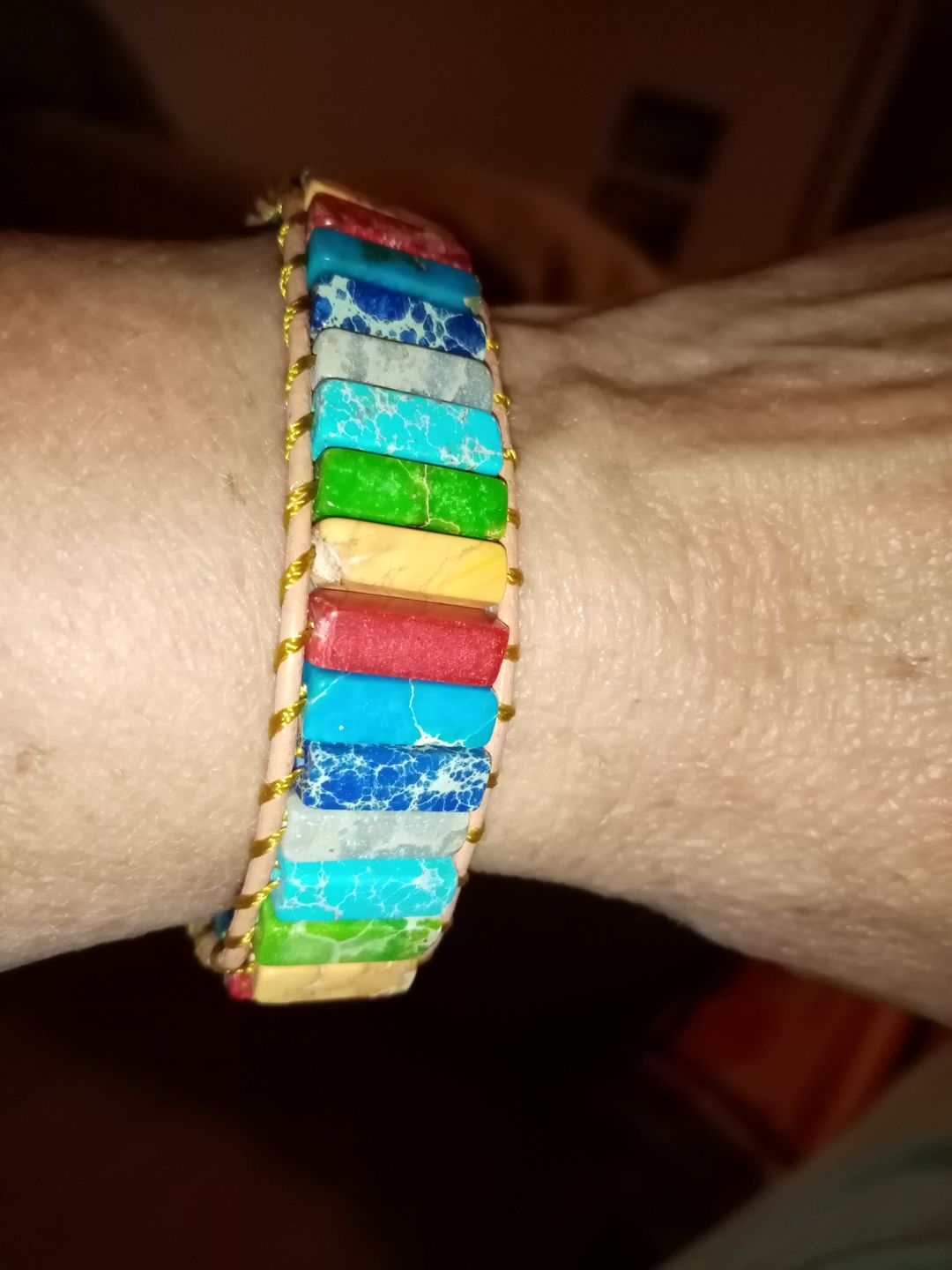 Customer photo review of JASPIS Buntes CHAKRA Armband