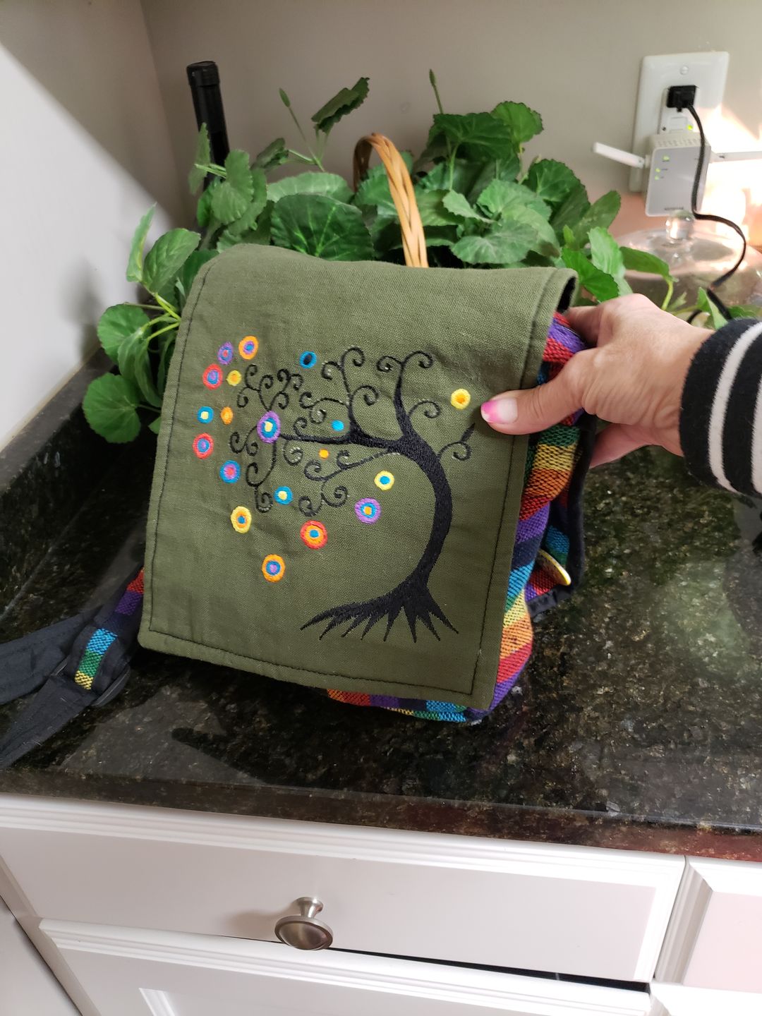 Customer photo review of Stay Rooted Messenger Bag