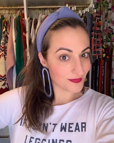 Customer photo review of INK NEOPRENE KNOTTED HEADBAND
