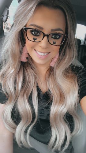 Customer photo review of Tape in Hair Extensions 100% Remy Human Hair Balayage Ombre 40 Pieces 100 Grams (8/60)
