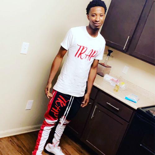 Customer photo review of Color Block Track Pants Black - Red - White (M4565PSA)