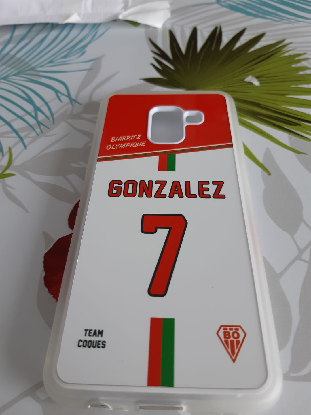 Customer photo review of Coque rugby BIARRITZ OLYMPIQUE - flocage 100% personnalisable - iPhone smartphone