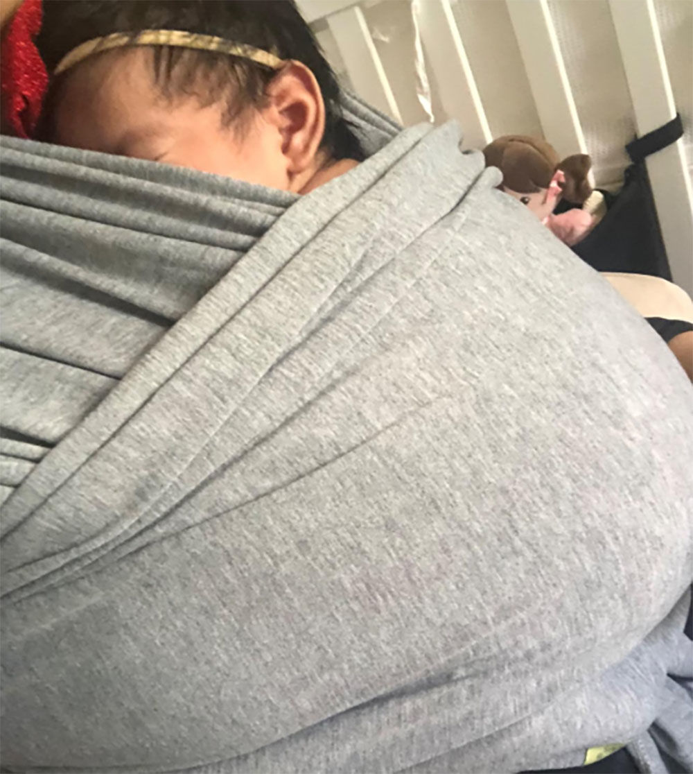 Customer photo review of Baby Wrap Carrier (40% OFF NOW!)